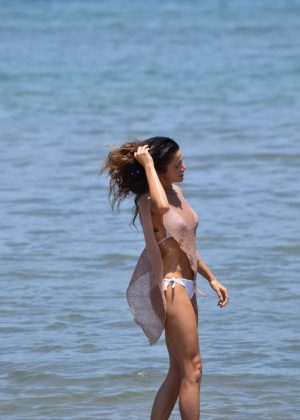 Nikki Reed in Bikini at a beach in Mexico