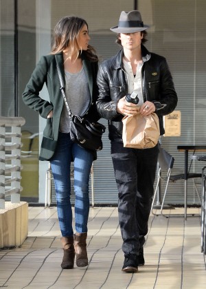 Nikki Reed with Ian Somerhalder in Jeans Out in Studio City