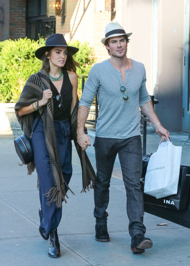 Nikki Reed with Ian Somerhalder out in NYC