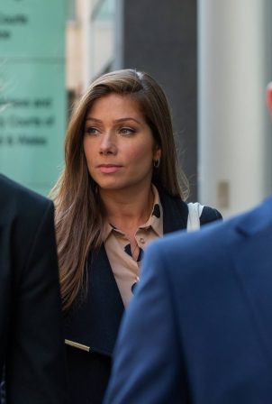 Nikki Sanderson - Leaves High Court in London