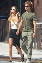 Nina Agdal and Jack Brinkley at a lunch in New York City