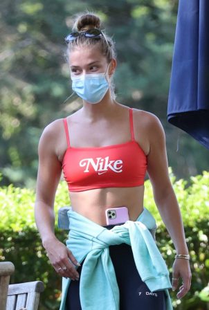 Nina Agdal - At a fitness class in the Hamptons