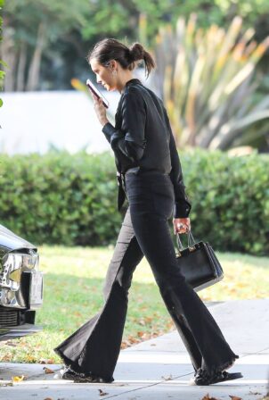 Nina Dobrev - Arrives at a friend's house in Beverly Hills