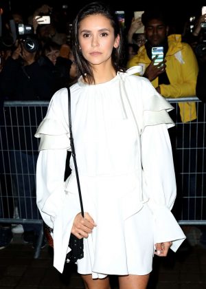 Nina Dobrev - Arrives at Louis Vuitton Fashion Show in Paris