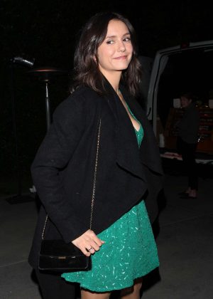 Nina Dobrev - Arriving at Jennifer Klein's holiday party in Los Angeles