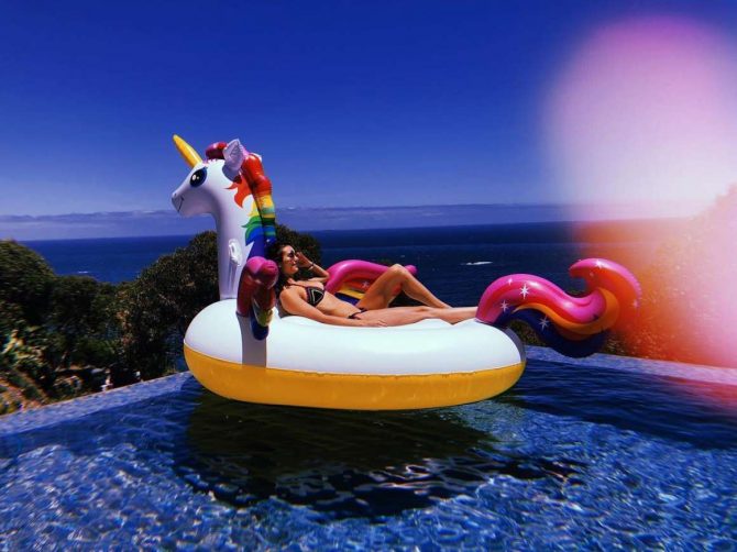 Nina Dobrev in a Bikini in South Africa - Instagram Pic