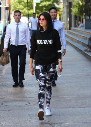 Nina Dobrev - Leaves an intense workout in New York City