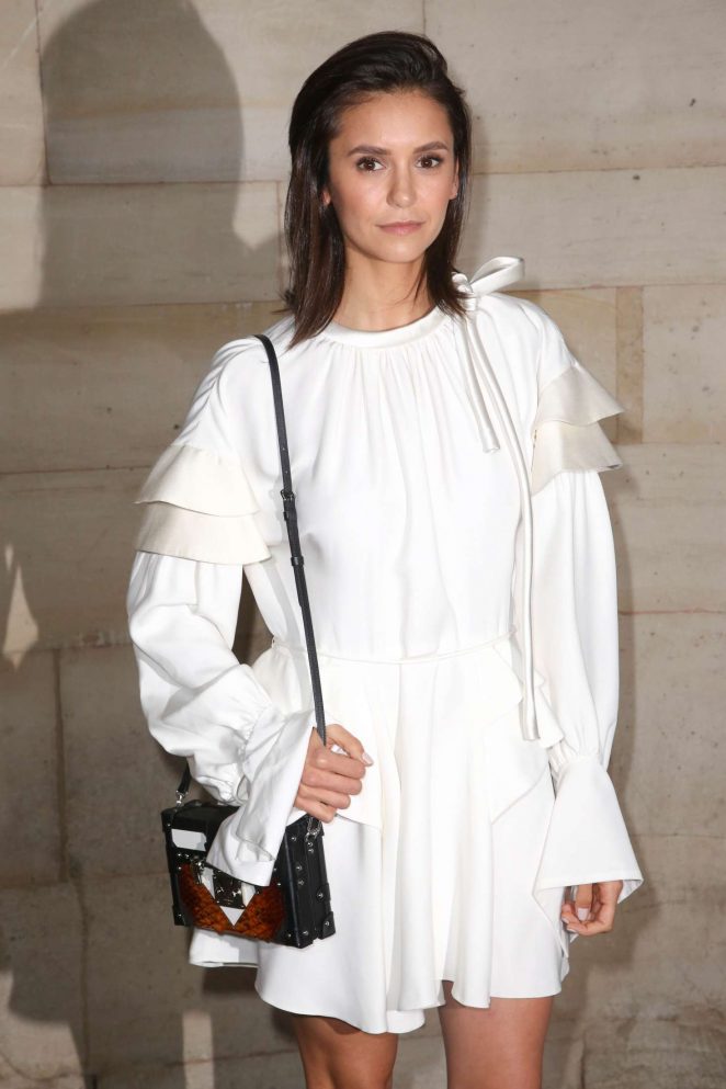 Nina Dobrev - Louis Vuitton Fashion Show in Paris