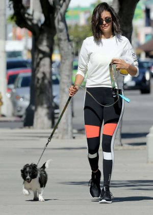 Nina Dobrev with her new rescue puppy Maverick in West Hollywood