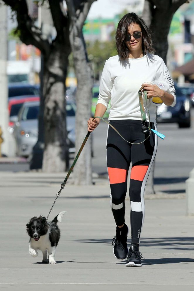 Nina Dobrev with her new rescue puppy Maverick in West Hollywood