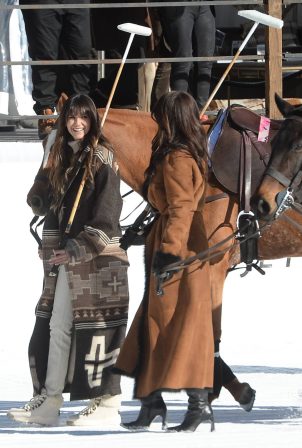 Nina Dobrev - With Shawn White at The Snow Polo Photoshoot in Aspen