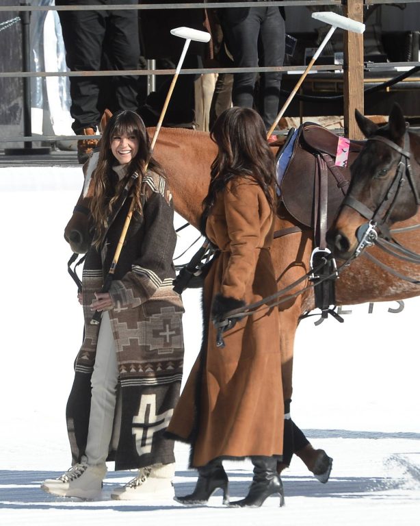 Nina Dobrev - With Shawn White at The Snow Polo Photoshoot in Aspen
