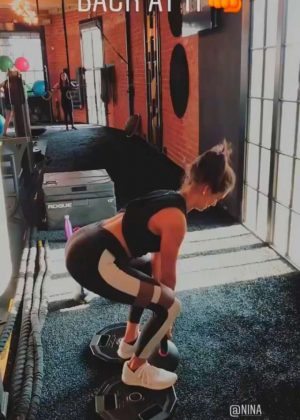 Nina Dobrev Working out - Instagram
