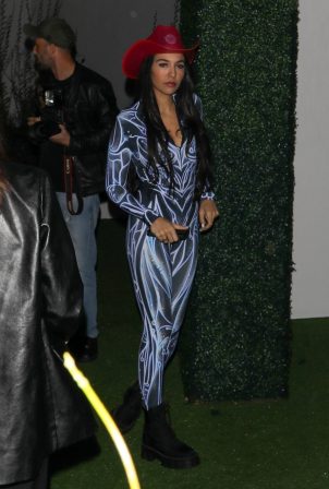 Noor Alfallah - Wearing a moonlight costume at a Halloween party in Los Angeles