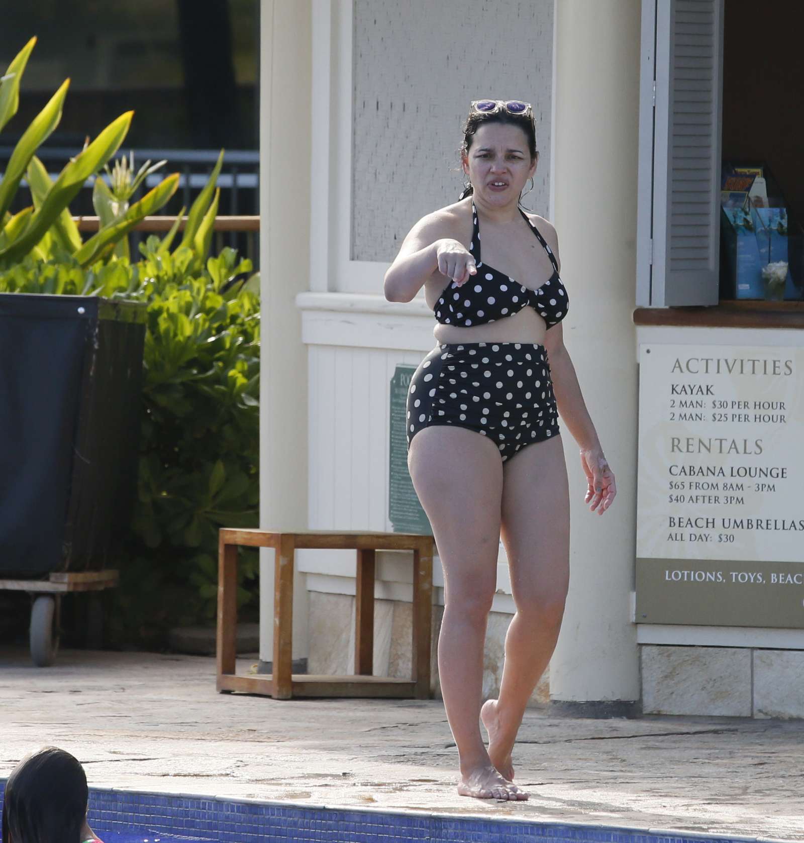 Norah Jones in Bikini at a pool in Hawaii. 