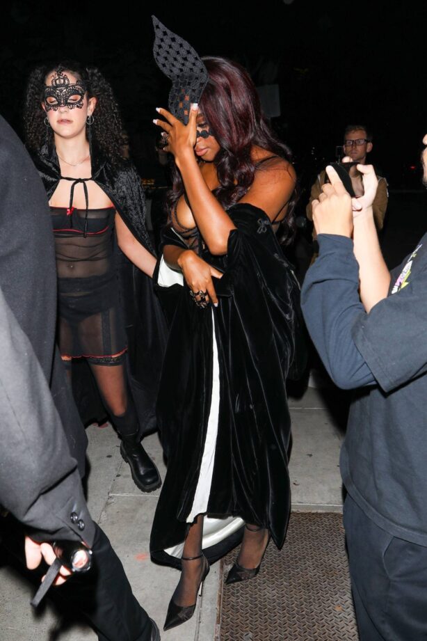 Normani - Arriving in costume for Doja Cat's 27th birthday party in West Hollywood