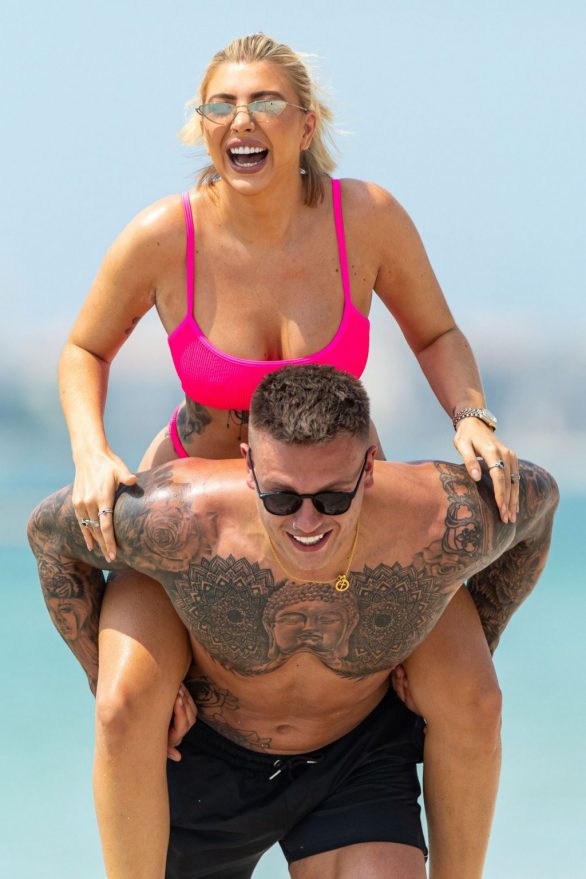 Olivia Buckland and Alex Bowen were seen on a beach in Dubai