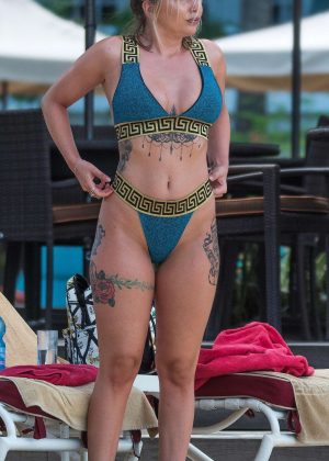 Olivia Buckland in Bikini on the beach in Barbados