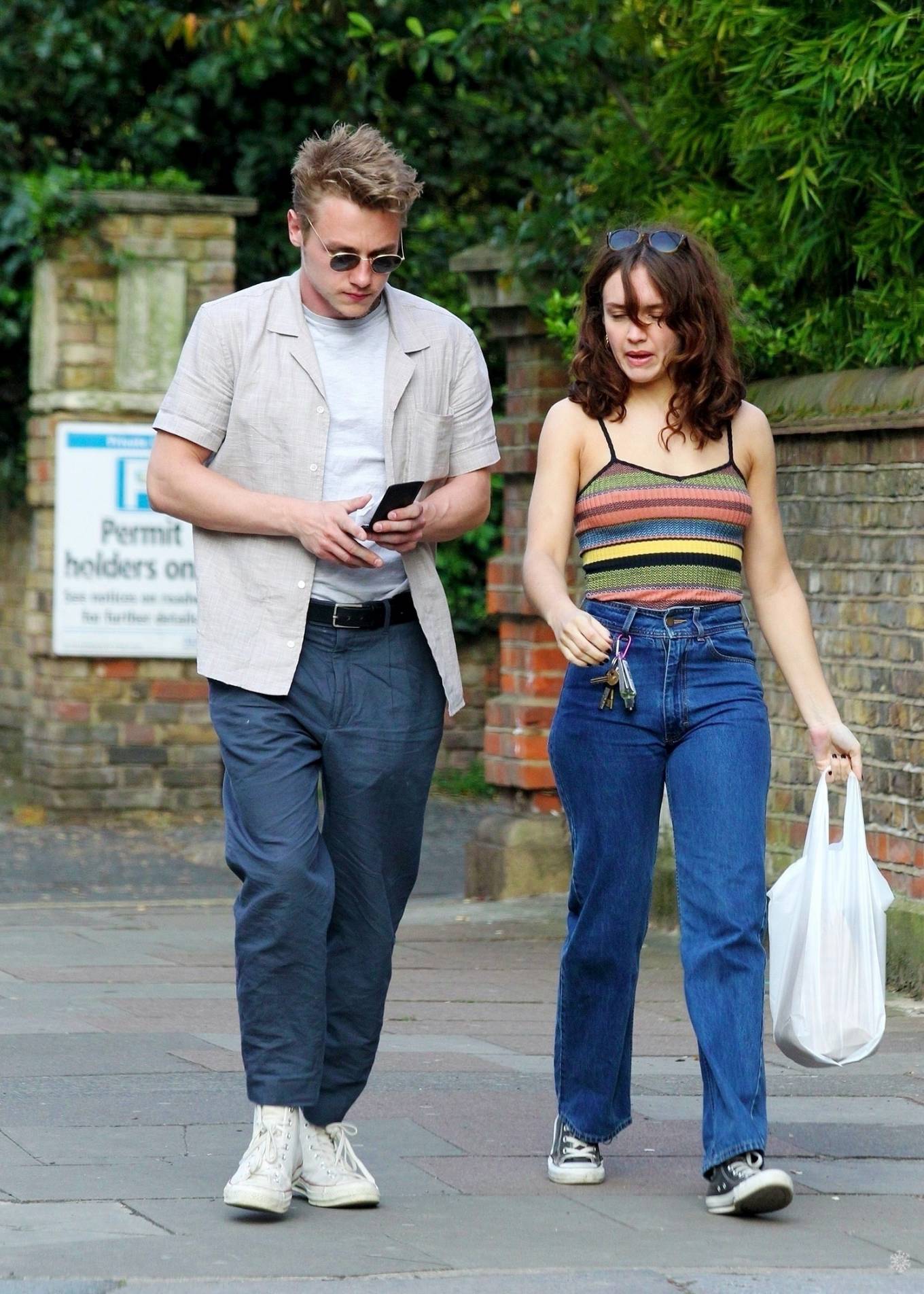 Olivia Cooke 2020 : Olivia Cooke and Ben Hardy - Shopping for supplies in P...