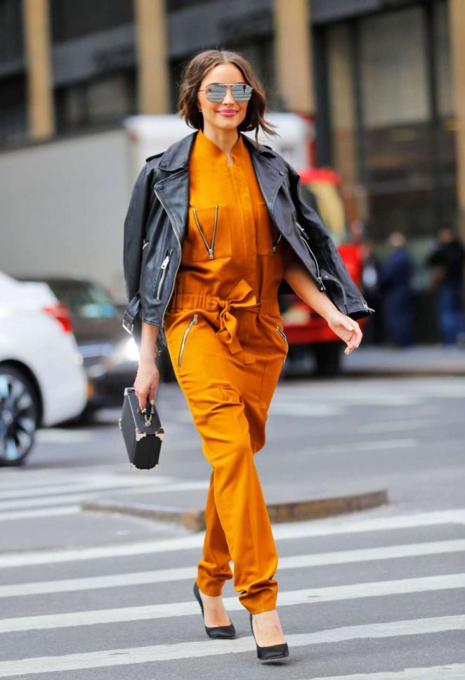 Olivia Culpo in Jumsuit Out in New York