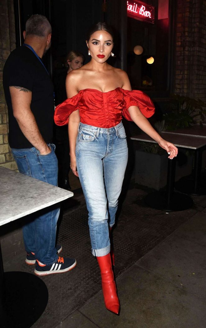 Olivia Culpo - Night out in Old Street in London