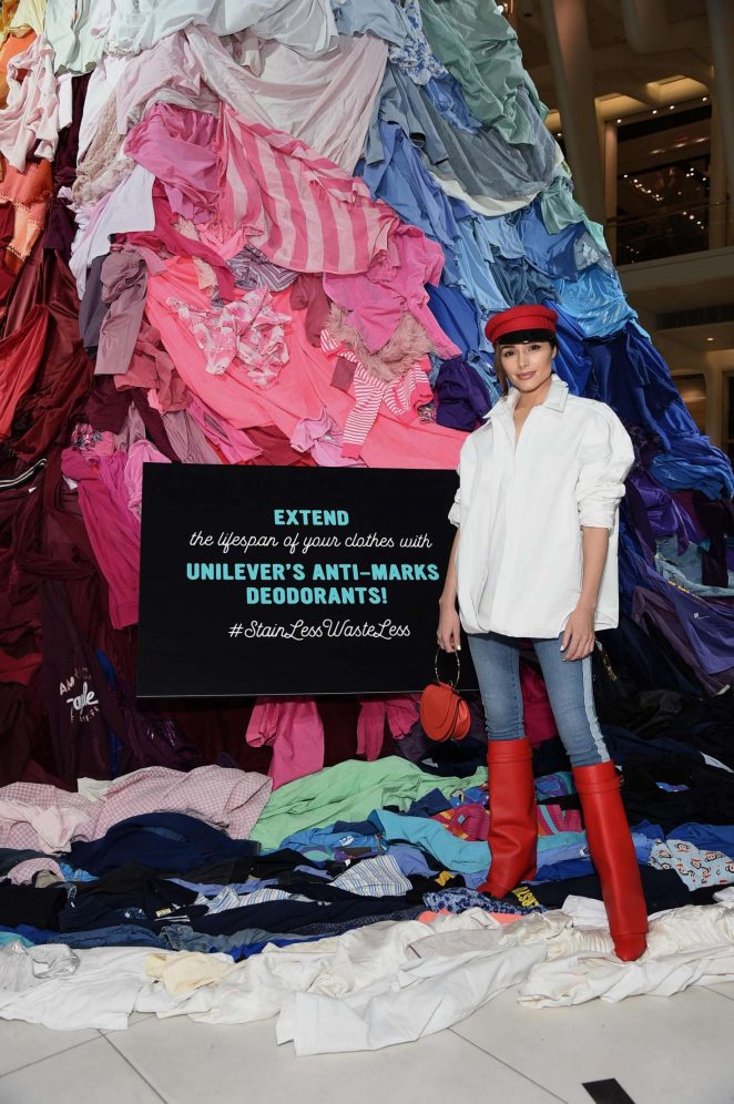 Olivia Culpo - Unilever's Stain-Less Waste-Less installation in NYC