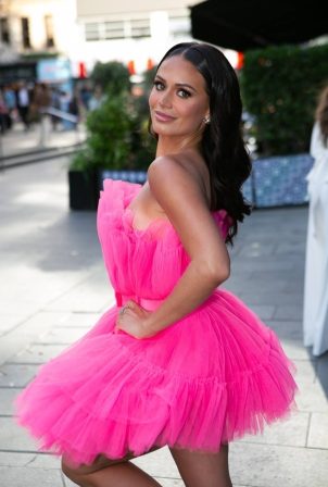 Olivia Hawkins - In pink dress Arrives for Barbie European Premiere in London