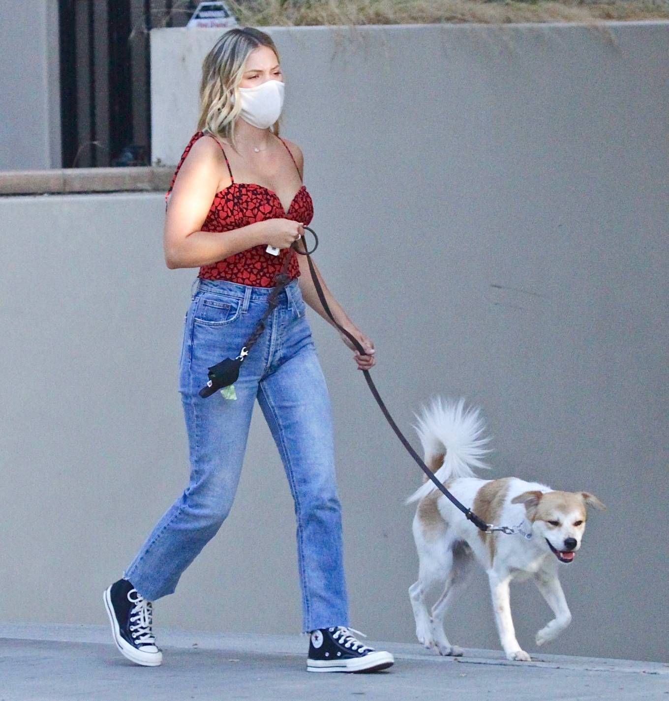 Olivia Holt 2020 : Olivia Holt – Out for a dog walk in Studio City-04