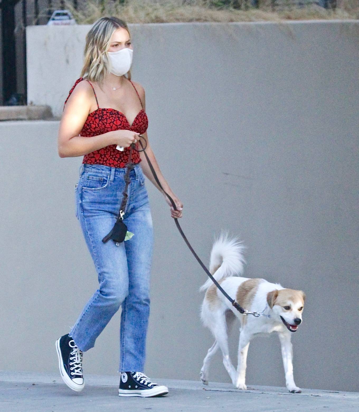 Olivia Holt 2020 : Olivia Holt – Out for a dog walk in Studio City-08