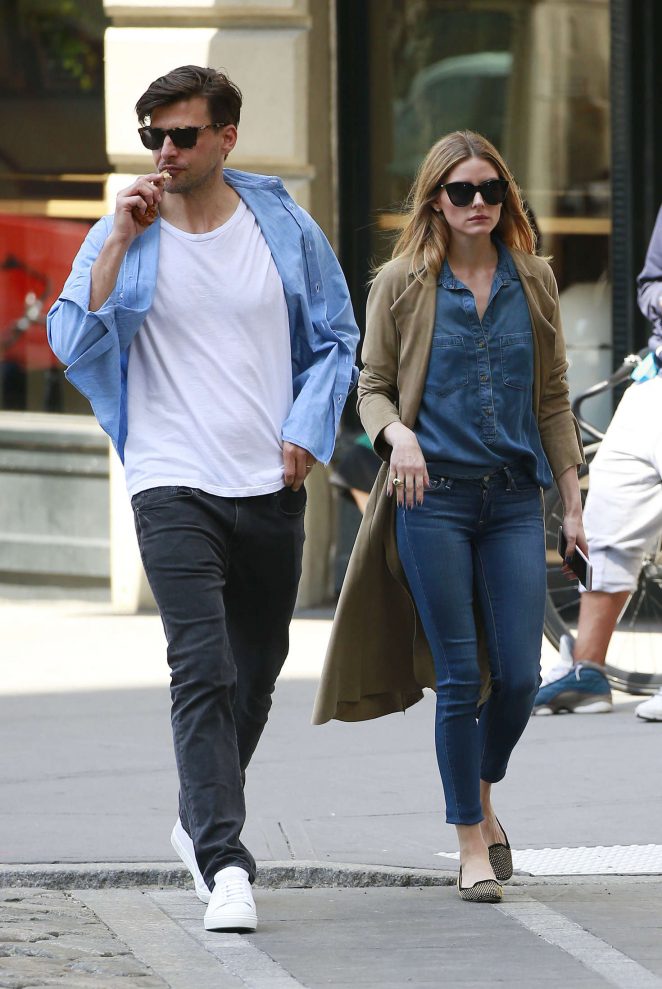Olivia Palermo and husband out in New York City