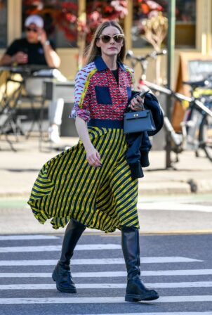 Olivia Palermo - In a Ferrari skirt in SoHo - New York