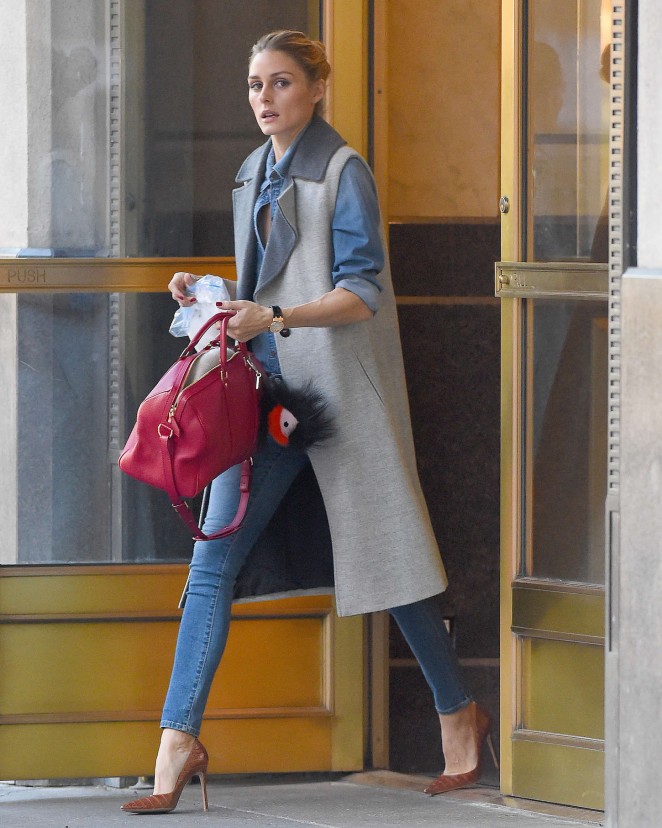 Olivia Palermo in Jeans out in New York City