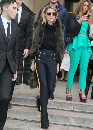 Olivia Palermo - Leaves the Elie Saab Spring Summer 2016 Fashion Show in Paris