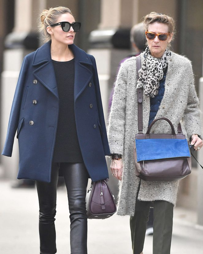 Olivia Palermo with her mother Lynn Hutchings in New York
