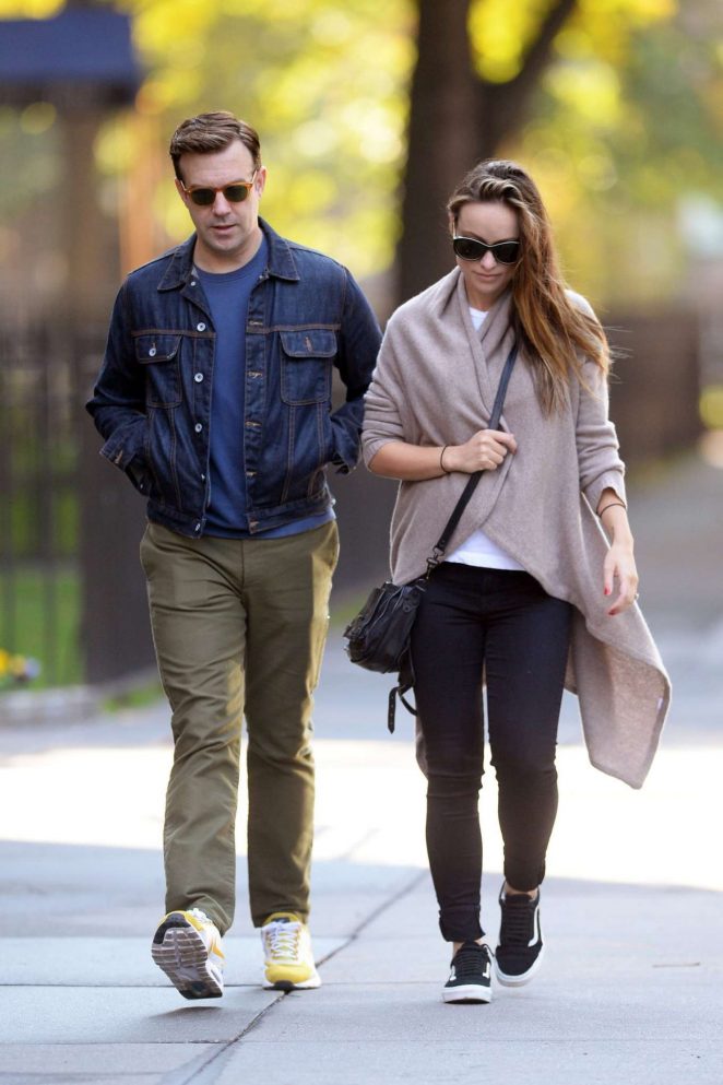 Olivia Wilde and Jason Sudeikis out in Brooklyn
