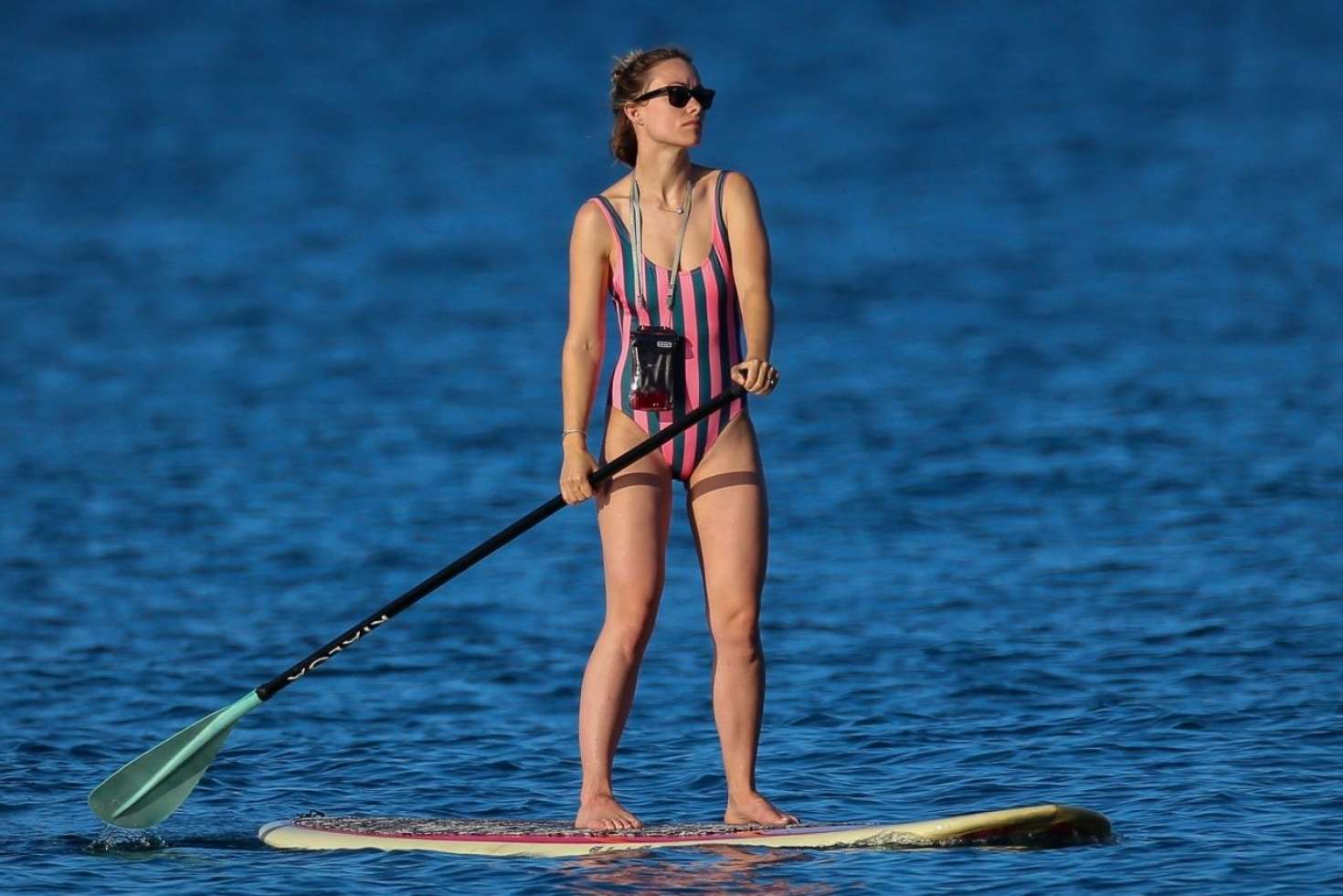 Olivia Wilde 2017 : Olivia Wilde in Swimsuit Paddleboarding -12
