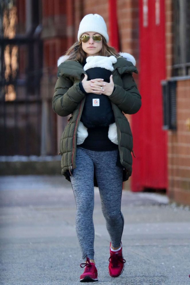 Olivia Wilde in Tights Out in New York