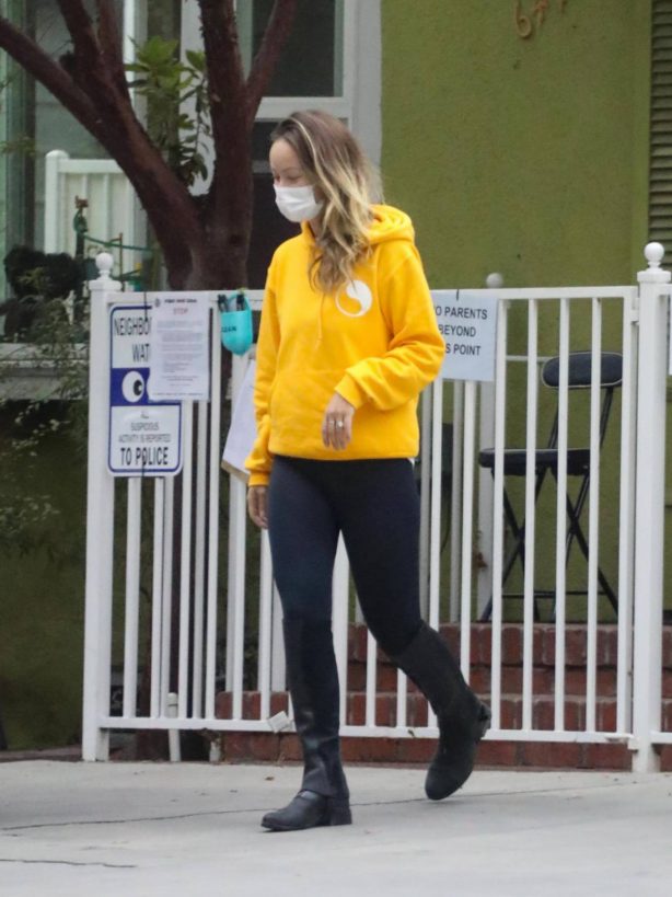 Olivia Wilde - In yellow out and about in LA