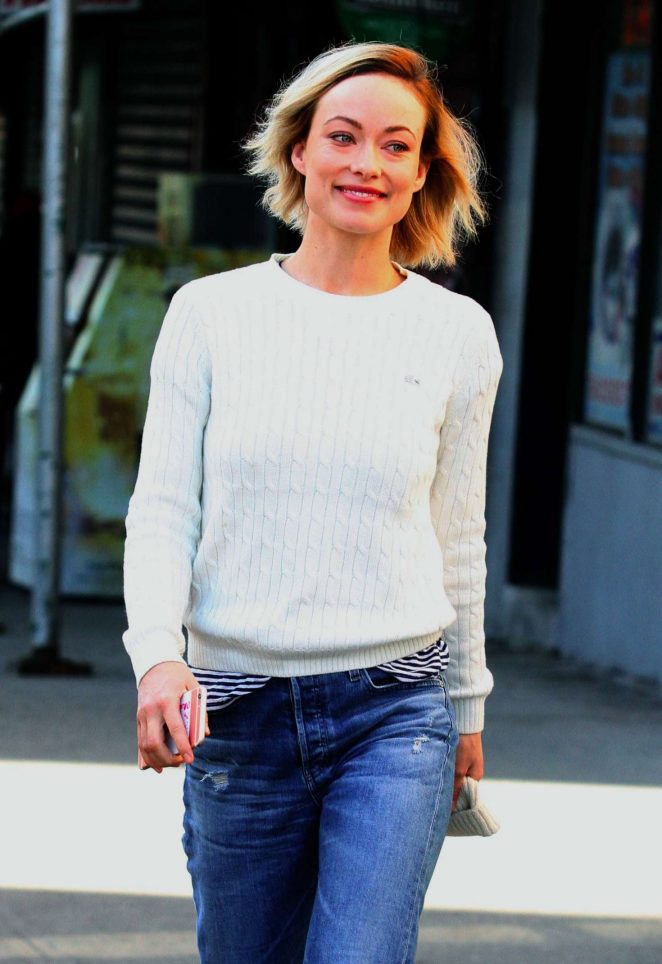 Olivia Wilde on the set of 'Life Itself' in New York City