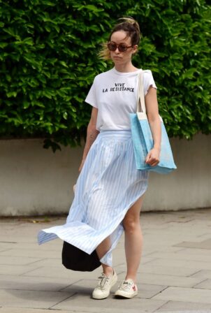 Olivia Wilde - Out in the summer dress in North London