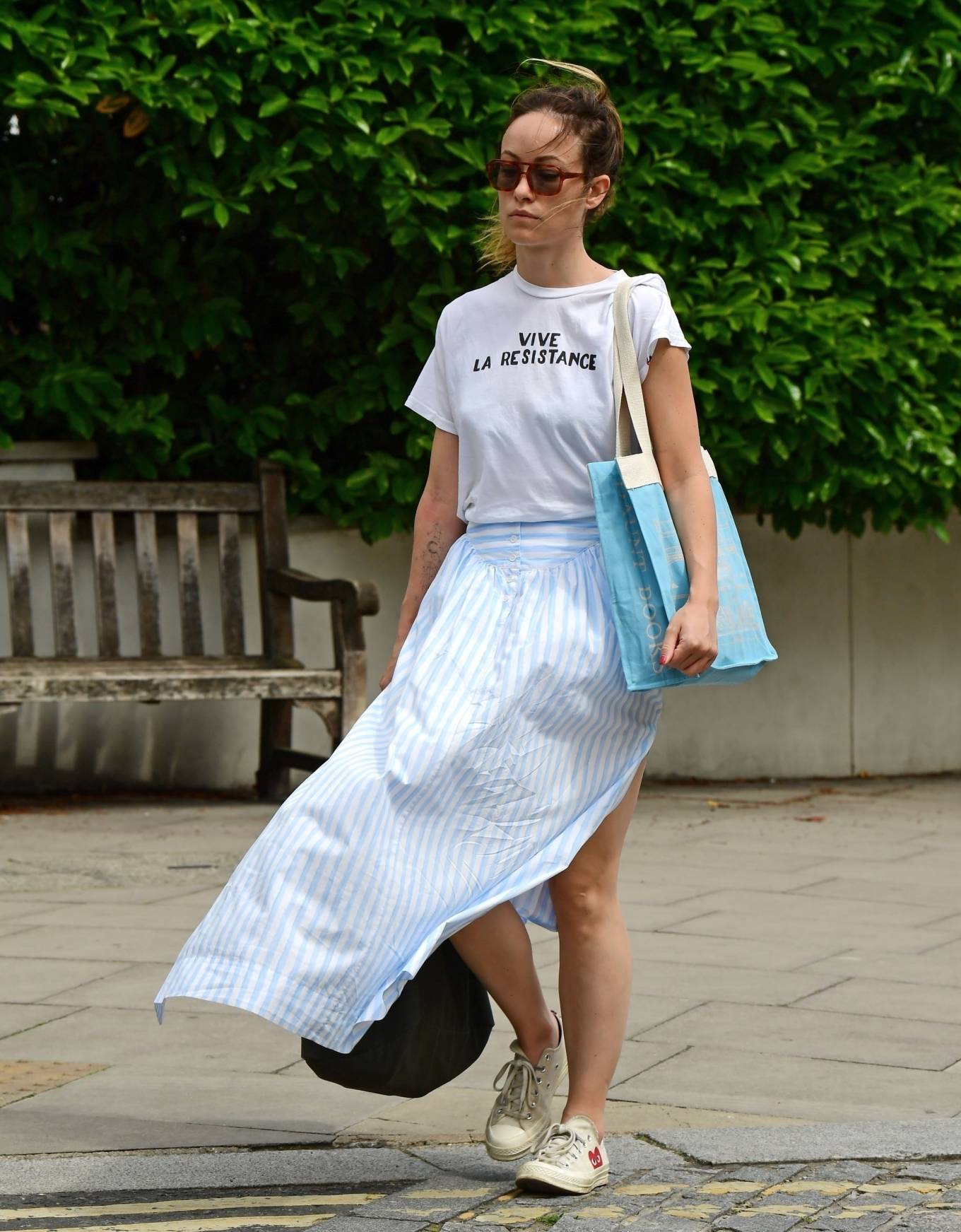 Olivia Wilde 2021 : Olivia Wilde – Out in the summer dress in North London-11
