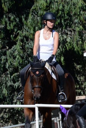 Olivia Wilde - Pictured horseback riding in Thousand Oaks