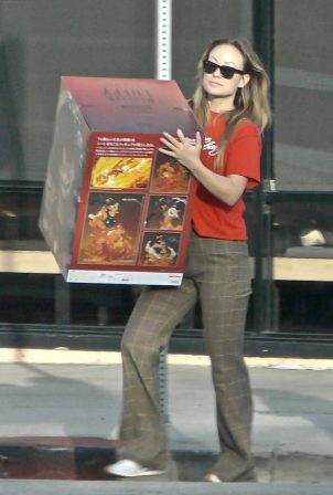 Olivia Wilde - Takes her son toy shopping in Los Angeles