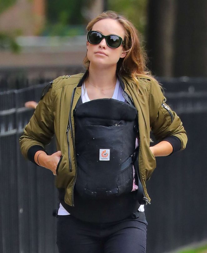 Olivia Wilde with baby Daisy out in Brooklyn