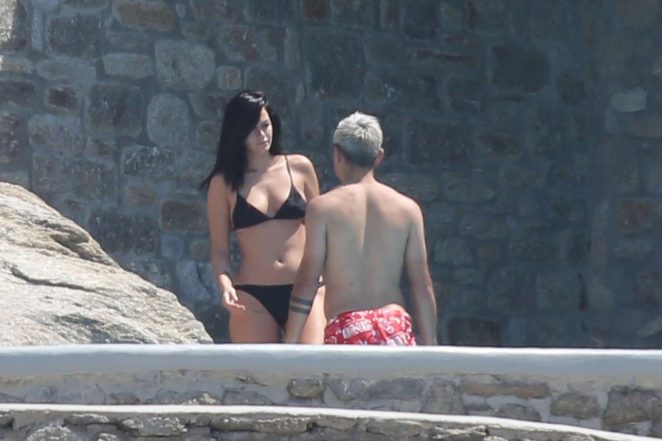 Oriana Sabatini in Bikini on holidays in Mykonos