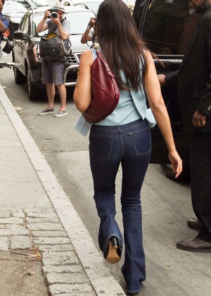 Padma Lakshmi in Jeans Out in NY