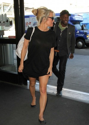 Pamela Anderson is seen at LAX