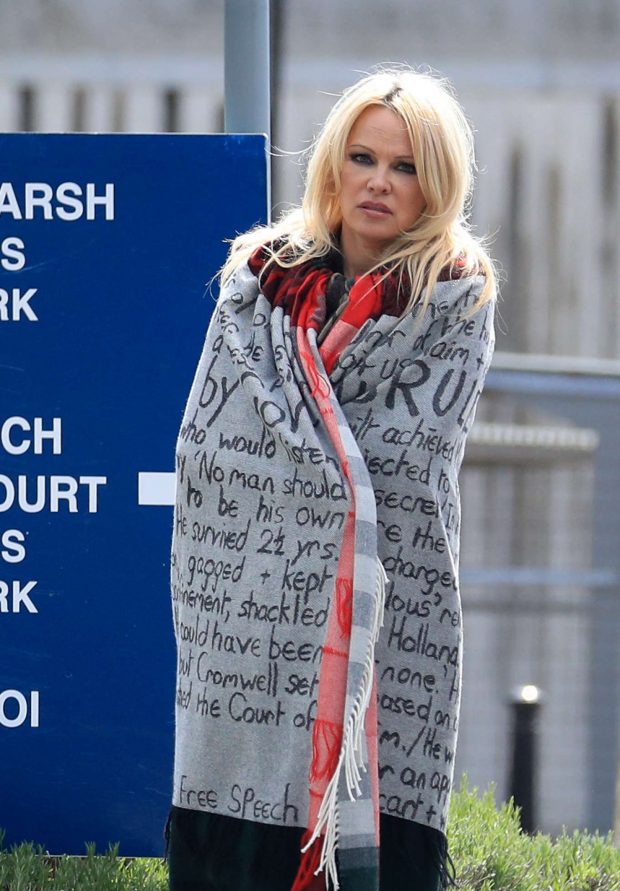 Pamela Anderson - Leaves Belmarsh Prison in London