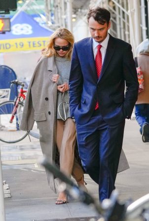 Pamela Anderson - Seen with her son Brandon Thomas Lee in New York