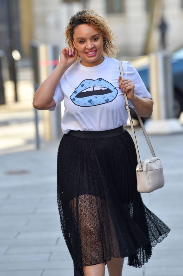 Pandora Christie - Pictured arriving for her Heart Radio Show in London
